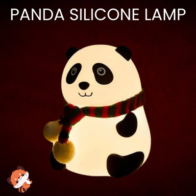 FRONY Silicone Panda Touch Night Lamp Rechargeable Light Multi Color Lamp for kidsQ130 Night Lamp(13.2 cm, Multicolor)