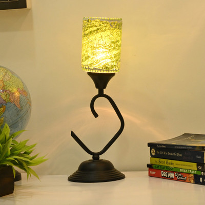 AFAST Decorative Table Lamp, Stylish Night Lamp, LED Compatible- A4 Table Lamp(37 cm, Green)