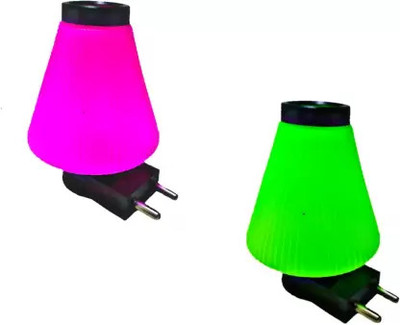 ShopCircuit Led Night Umbrella Shape Hanging Lights Pack of 2 Night Lamp(6.5 cm, Multicolor)