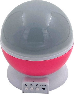 BudheWorld Imported Big Star Master Projector Rotating Moon starry Night Light Lamp Pink Night Lamp(15 cm, Pink)