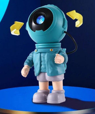 PrayaasEcom Astronaut Galaxy Projector | Remote Control | Night Light with Timer | Night Lamp(24 cm, White, Black)