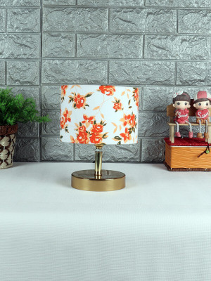 Devansh Metal table lamp with Multicolor cotton Shade Night Lamp(30 cm, Multicolor)