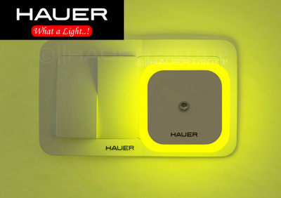 Hauer GLOW-MATE Smart LED Premium Night Light Auto Dimming With Auto ON/OFF Sensor LED Night Lamp(6 cm, Yellow)