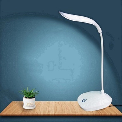 AKR Powerful Rechargeable Emergency Table Lamp (White)_336 Study Lamp(30 cm, White)