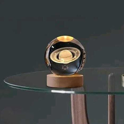 Sample Crystal Table lamp Aesthetic Bedroom Lights Table Lamp(10.2 cm, Brown)