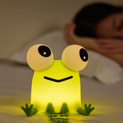 UNZAG Creative-Frog Lamp Color Changing LED Portable Touch Lamp USB Rechargeable Kids Night Lamp(10.4 cm, Warm White)