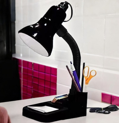 spark world HomeDecorTableLamp-TL082 Table Lamp(22 cm, Black)