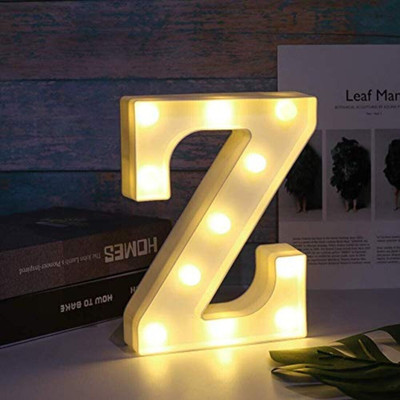 Satyam Kraft Marquee Alphabet Shaped Led Light (Z) Pack of 1. Table Lamp(22 cm, White)