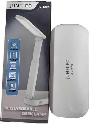 pqj Juneleo desk lamp Study Lamp(12 cm, White)