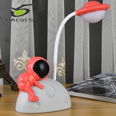 MACVL5 Mini Space Astronaut Theme LED Lamp Study Light Night Desk Light USB Charging Table Lamp(28 cm, Multicolor)