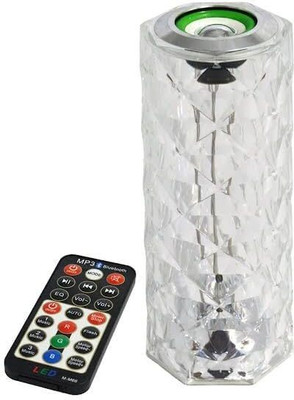 CITYCART Round Lamp With Speaker Crystal Lamp, Color Changing Diamond Table Lamp Night Lamp(15 cm, Multicolor)