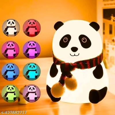 cloudes Panda night lamp Night Lamp(12 cm, Multicolor)