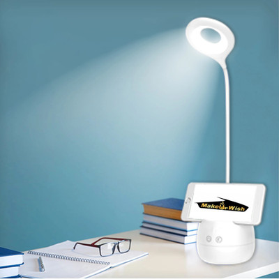 Make Ur Wish Study Table Lamp Torch On/Off Switch LED Desk Lamp (5 IN 1) Table Lamp(21 cm, White)