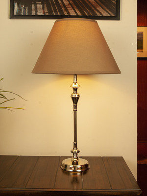 Kapoor E Illuminations Metal Table Lamp Table Lamp(56 cm, Silver)