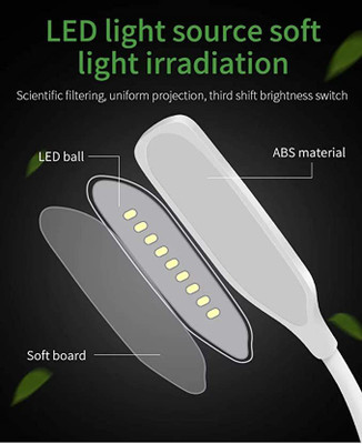 Trend Route Portable Flexible Adjustable Eye Protection USB LED Desk Light Table Lamp(13 cm, Multicolor)