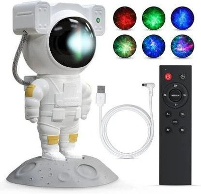 spark world Home Decor Items | Astronaut Galaxy Projector Laser Lights For Home Decoration | Night Lamp(22.5 cm, White)
