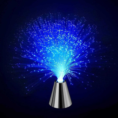 Dwiti Enterprises Fiber Optic Lamp,Led Color Changing With Cone Base,Ice Fiber Lamp Table Lamp Table Lamp(5 cm, Multicolor)