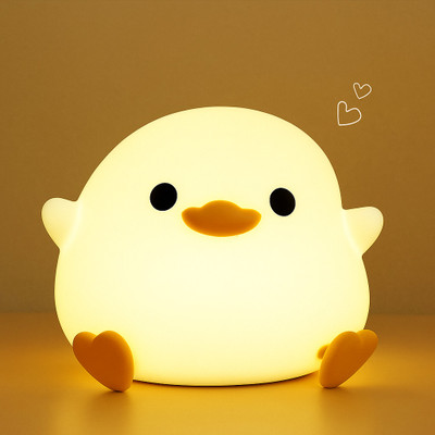 NAIRO Dodo Duck LED Changing Color Night Light Rechargeable Ideal for Bedrooms & Baby Night Lamp(8 cm, Yellow)