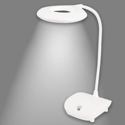 Sanjana Collections Touch Dimmer LED TABLE LAMP : Rechargeable & Flexible Study Lamp Study Lamp(30 cm, White)