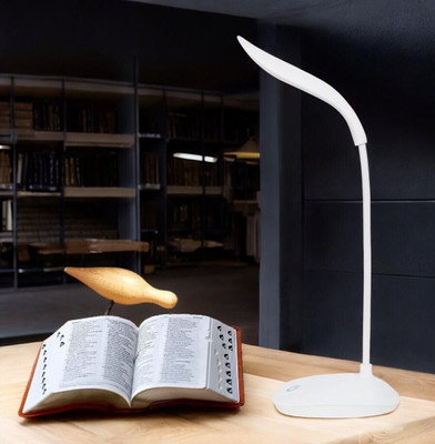 BHAJANLAL GREENERY white angular table lamp25_L1911_L3111 Study Lamp(31 cm, White)