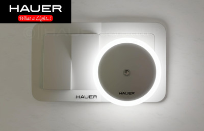 Hauer GLOW-MATE Smart LED Premium Night Light Auto Dimming With Auto ON/OFF Sensor LED Night Lamp(6 cm, White)