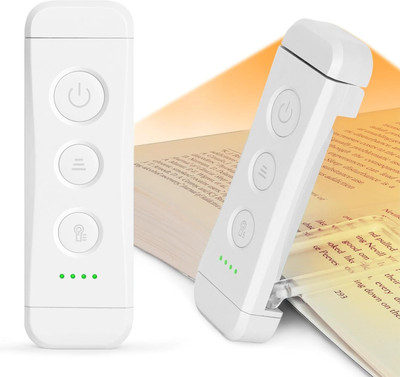 JANCOM Book Light for Reading Eye Care Reading Light Clip Night Light for Book Kids Study Lamp(10 cm, White)