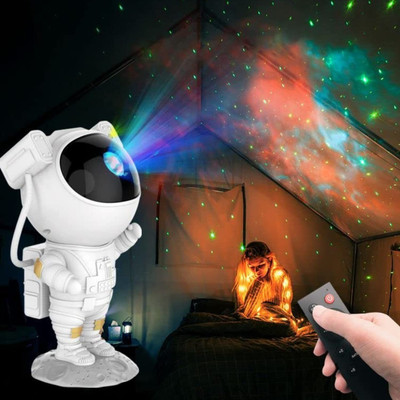 SHAHVEER CREATION Astronaut Galaxy Light Projector, Space Buddy Projector Night Lamp(22.5 cm, White)