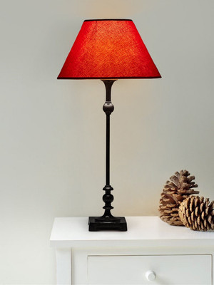Kapoor E Illuminations Metal Table Lamp Table Lamp(55 cm, Black, Red)
