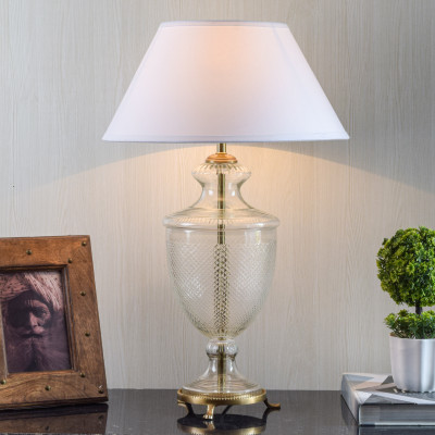 Kapoor E Illuminations Glass Table Lamp Table Lamp(53 cm, Clear)