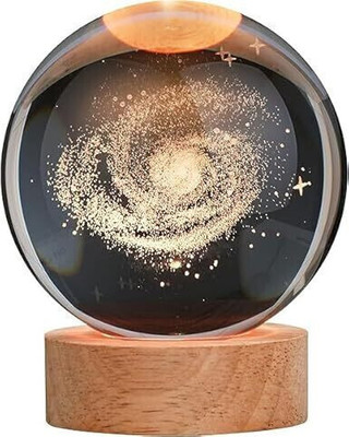 jv enterprises 3D Galaxy Crystal Nebula Ball Night Lamp For Home Decoration, Gifts & Festivals Night Lamp(6 cm, White)