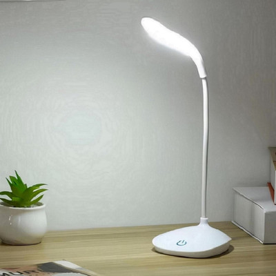 AKR Powerful Rechargeable Emergency Table Lamp (White)_252 Study Lamp(30 cm, White)