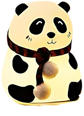GDS Cute Panda Touch Control Silicone 7 Colour Changing Night Light Lamp Night Lamp(10 cm, Yellow)