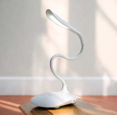 zynati white angular table lamp22 Study Lamp(31 cm, White)