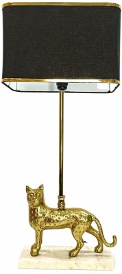 casagold Cheetah Brass & Marble Table Lamp for Living Room, Bedroom Bedside Lamp Table Lamp(76 cm, Gold)