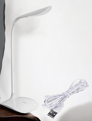 zynati white angular table lamp01 Study Lamp(31 cm, White)