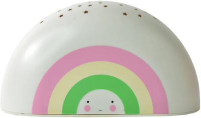 CANDCDYNAMIX Rainbow projector LED Night Light 1 Pc (No Music) 3 AAA BATTERIES INCLUDED Night Lamp(10 cm, White)