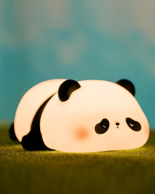 SKYTONE Panda Night Light for Kids, Food Grade Silicone, Rechargeable Night Lamp(13 cm, Yellow)