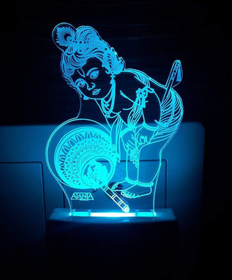AJANTA Krishna (Code -2020) 3d Night Lamp(4 cm, Multicolor)