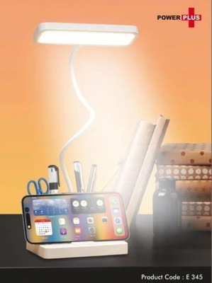 MUNERATRADERS Rechargeable Lamp with Tumbler | Spacious multi compartment stationery holder Study Lamp(11.2 cm, White)