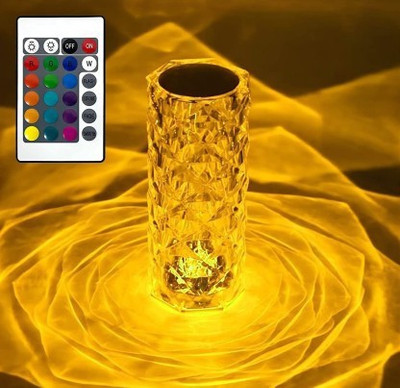 U UZAN Ecom Traders BM Ecom Crystal Diamond Table Lamp Color Changing Touch Control Mo Table Lamp(5 cm, Multicolor)