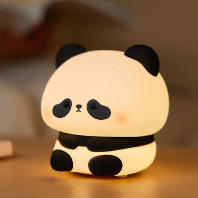 UNZAG Rechargeable Cute-Panda LED Night Light Mini Silicone Timing Lamp for Kids Night Lamp(9.95 cm, Warm White)