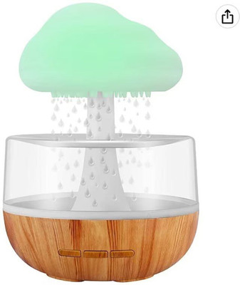 Sahaj Enterprise Snuggling Cloud Rain Diffuser, Raindrop Humidifier, Mushroom Waterfall Lamp, Night Lamp(15 cm, Multicolor)