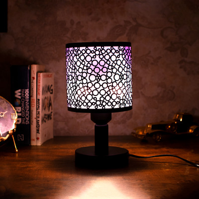 Craftlayout Beside Table Lamp For Bedroom & Living Room Table Lamp With Bulb Table Lamp(25.4 cm, Blue)