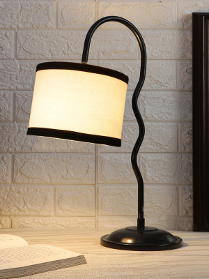 Devansh Multi cotton Zig Zag Curvy table lamp with Iron Base Table Lamp(48.006 cm, Multicolor)