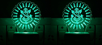 Kedar Enterprises Shri Ganesh Night Lamp Create Calm atmosphere with customizable lighting Night Lamp(12 cm, Multicolor)