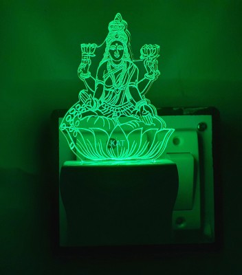 KAT Laxmi 3D illusion light night light for 7 colour led changing lightings for bedroom decorative decoration lighting gift for love multi colour night lamp for home decor. Night Lamp(10 cm, Multicolor)