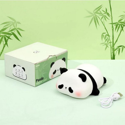 FINARO CUTE SLEEPING PANDA Night Lamp(4 cm, White)
