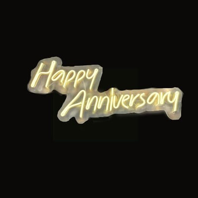Abhinandan Decors Happy Anniversary Light Night Lamp(25 cm, Multicolor)