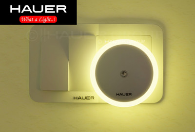 Hauer GLOW-MATE Smart LED Premium Night Light Auto Dimming With Auto ON/OFF Sensor LED Night Lamp(6 cm, WARM WHITE)