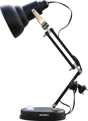 Wemex Reading & Studying Table Lamp(52 cm, Black)